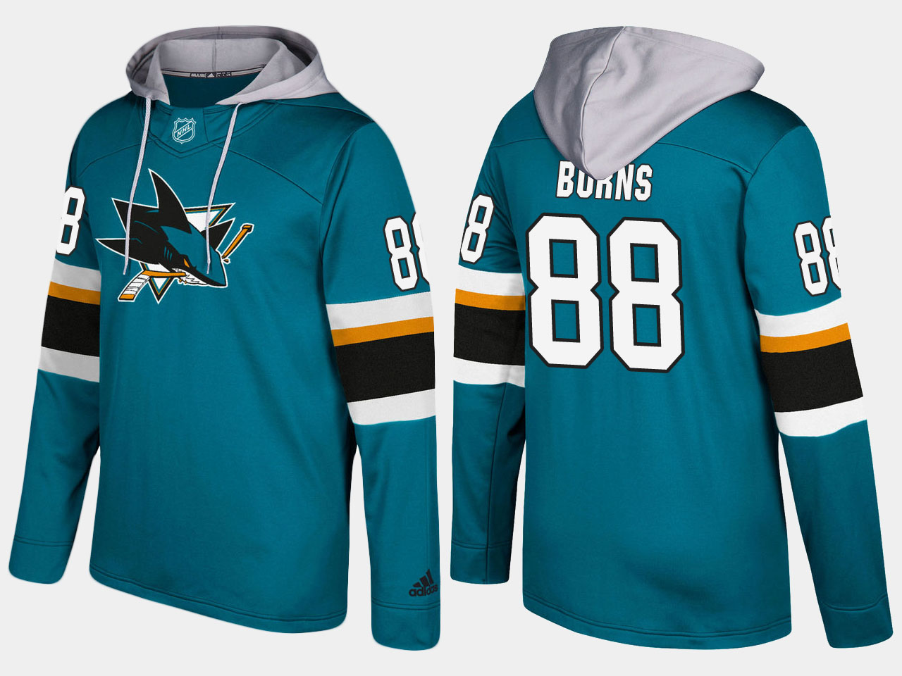 NHL Men San Jose sharks #88 brent burns blue hoodie